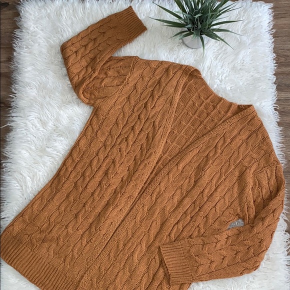 SHEIN • Rust Knit Cardigan - Picture 2 of 7
